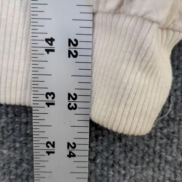 Eber Women's Pullover Sweater White Small 3/4 Sleeve Bow Patchwork - Picture 11 of 12